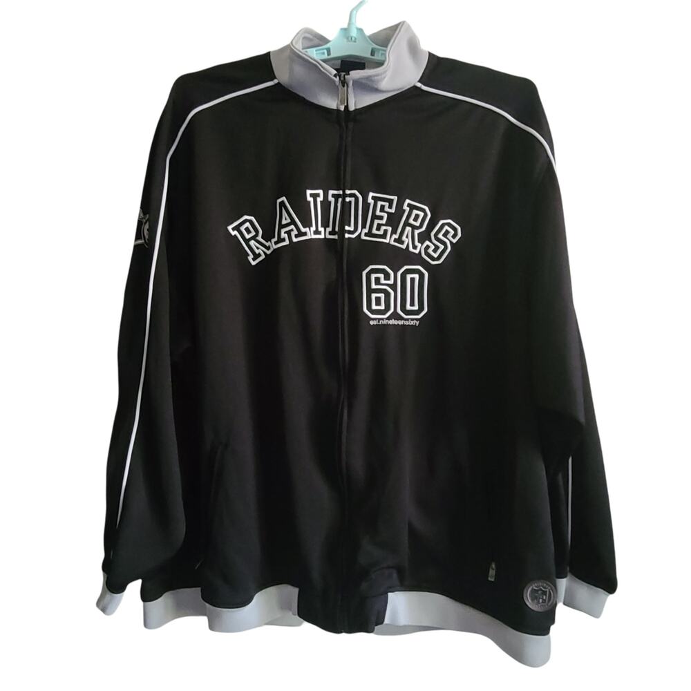 NFL x REEBOK Oakland Raiders Logo Grid Iron Classic‎ Retro 60th Ann Jacket 2XL